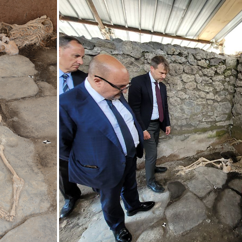 Pompei continua a stupire: nuovi reperti e due scheletri negli scavi della Regio IX
