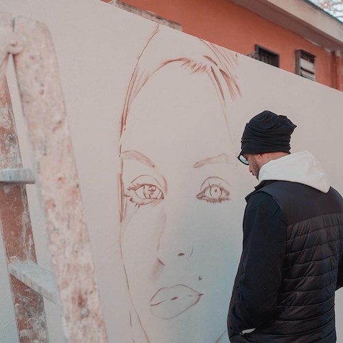 Pontecagnano ricorda Anna Borsa nel giorno del suo compleanno: un murale per la giovane vittima di femminicidio<br />&copy; Giuseppe Lanzara
