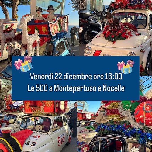 Positano, 22 dicembre le 500 fanno tappa a Montepertuso e Nocelle: dolci e sorprese per i bimbi <br />&copy; Comune di Positano