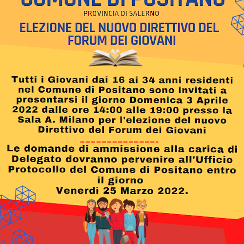 Positano, 3 aprile le elezioni del nuovo Direttivo del Forum dei Giovani