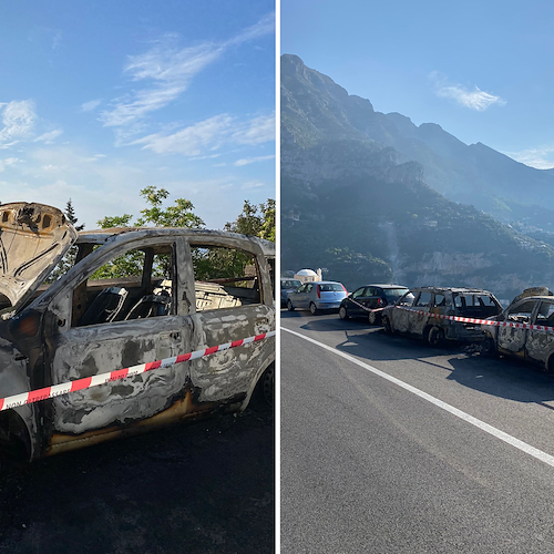 Positano, auto in fiamme alla Garitta: si indaga / FOTO - VIDEO 