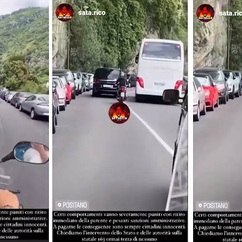 Positano, Borrelli sulla SS163: «Strada statale o rimessa d’auto? Si intervenga prima di nuove tragedie»