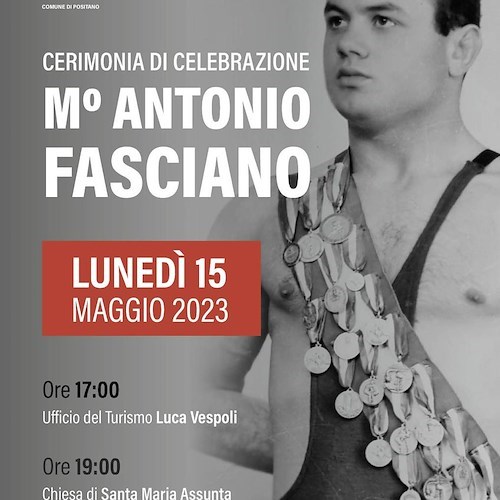 Positano celebra Antonio Fasciano: 15 maggio cerimonia in ricordo del maestro di arti marziali 