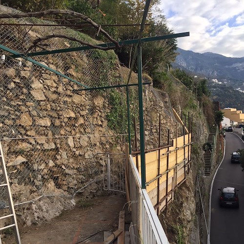 Positano, frana su strada a Montepertuso: ultimati lavori di messa in sicurezza / FOTO