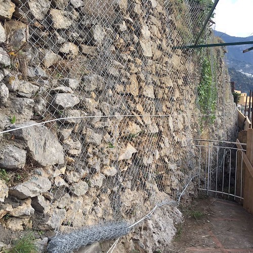 Positano, frana su strada a Montepertuso: ultimati lavori di messa in sicurezza / FOTO