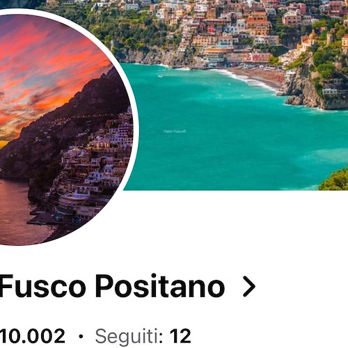 Positano, la pagina ufficiale di Fabio Fusco raggiunge i 10mila follower: gli auguri della nostra redazione