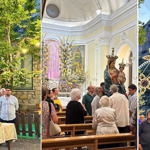 Positano, "Se ne tras 'a Maronn": si concludono i festeggiamenti in onore di Santa Maria delle Grazie a Montepertuso /foto gallery