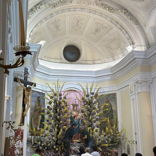 Positano, "Se ne tras 'a Maronn": si concludono i festeggiamenti in onore di Santa Maria delle Grazie a Montepertuso /foto gallery