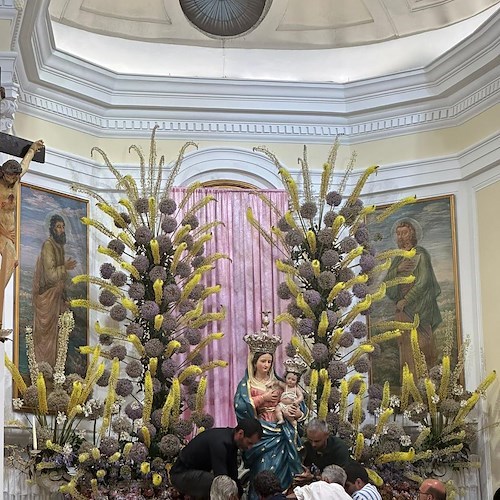 Positano, "Se ne tras 'a Maronn": si concludono i festeggiamenti in onore di Santa Maria delle Grazie a Montepertuso /foto gallery