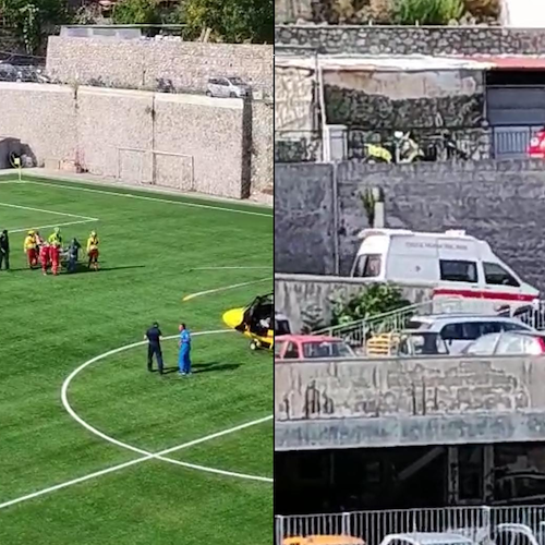 Positano, si sporge troppo e perde l’equilibrio. Anziano soccorso in eliambulanza