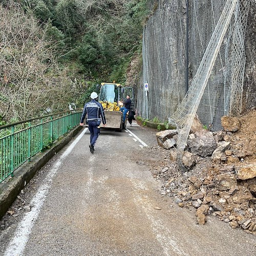 Positano, sulla strada per Nocelle si lavora per ripristinare la viabilità