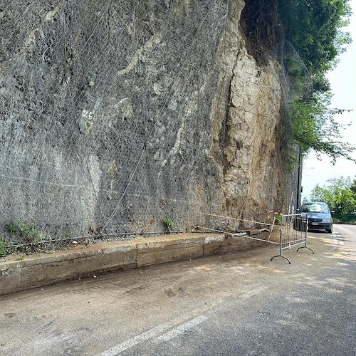 Positano, terminati lavori sul luogo della frana a Nocelle: sede stradale liberata dai detriti
