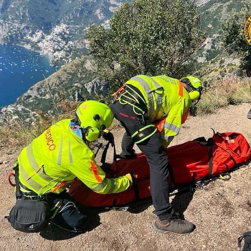 Escursionista feriti suo sentiero degli dei