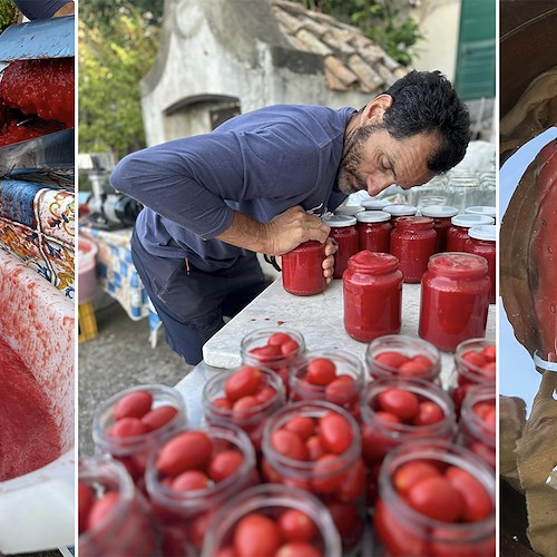 Positano, una tradizione che si rinnova in casa Fusco: a settembre le conserve di pomodoro / FOTO 