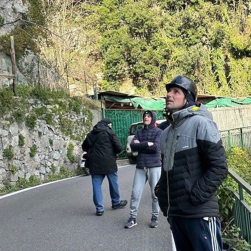 Positano, vento forte fa crollare rami secchi e danneggia auto in sosta. Lavori urgenti di pulizia /foto /video