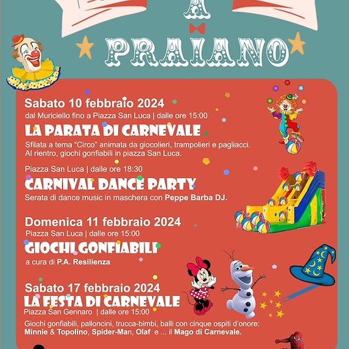 Praiano si prepara al Carnevale: ecco il programma di eventi <br />&copy; Comune di Praiano
