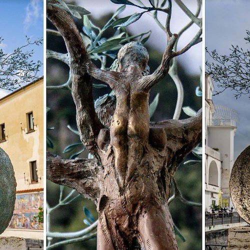 “Sentimento d’Amore”: ad Amalfi la scultura del maestro Andrea Roggi, omaggio all’agricoltura storica ed eroica