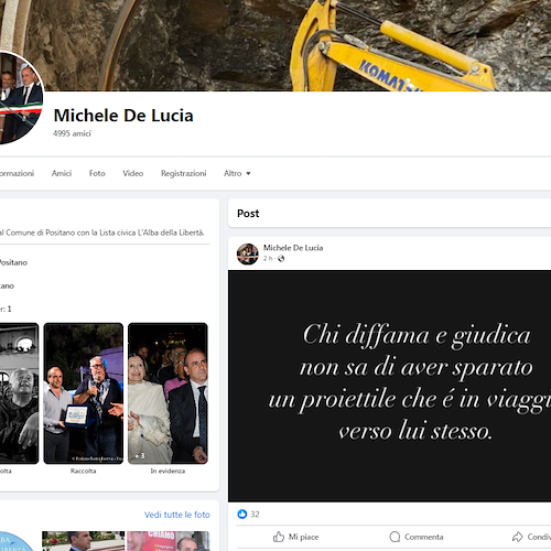 Su Per Positano sul post di De Lucia: «La sua è una minaccia? Non ci intimidisce»