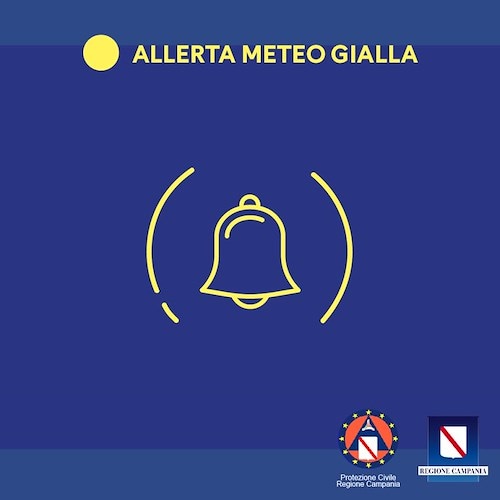 Protezione Civile Campania: prorogata Allerta Meteo Gialla fino alle 23.59 di domani 
