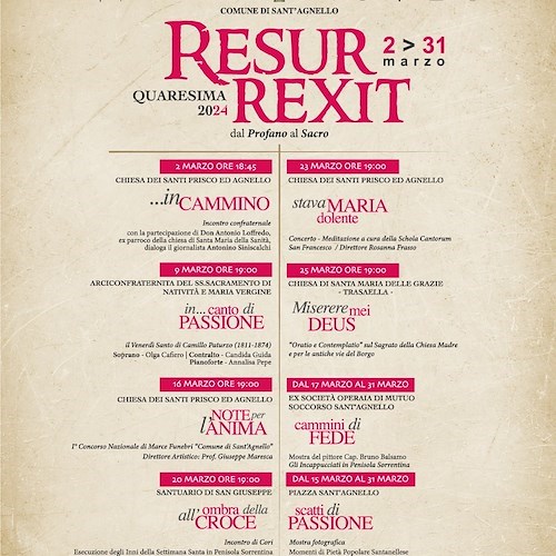 Resurrexit: a Sant'Agnello la prima edizione del Concorso nazionale per brani inediti destinati ai riti delle processioni