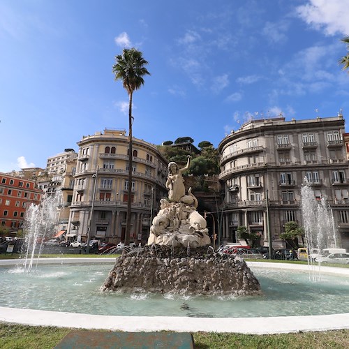 Riattivata la Fontana delle Sirene, uno dei simboli di Napoli <br />&copy; Comune di Napoli