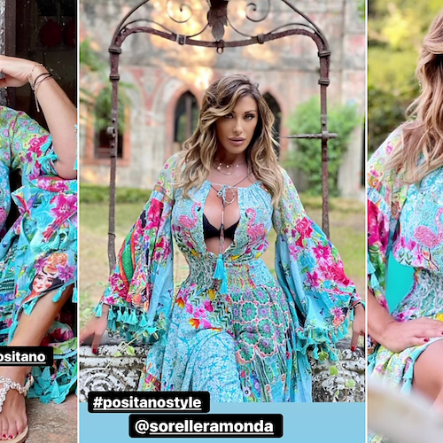 Sabrina Salerno, la nota showgirl sfoggia su Instagram i sandali artigianali di Nanà Positano