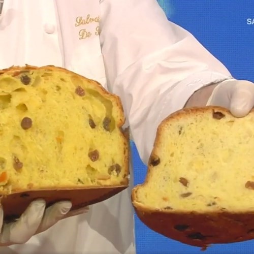 Sal De Riso a Mi manda Rai Tre spiega come riconoscere un panettone artigianale /Video
