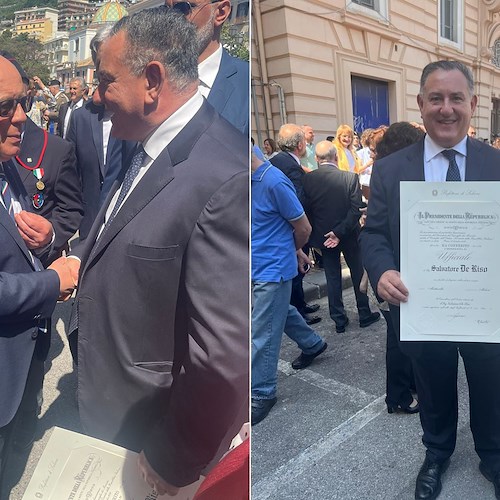 Sal De Riso nominato Ufficiale al Merito della Repubblica Italiana