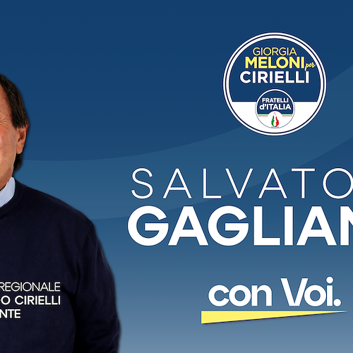 Salvatore Gagliano di Praiano presenta la sua candidatura al Consiglio Regionale della Campania