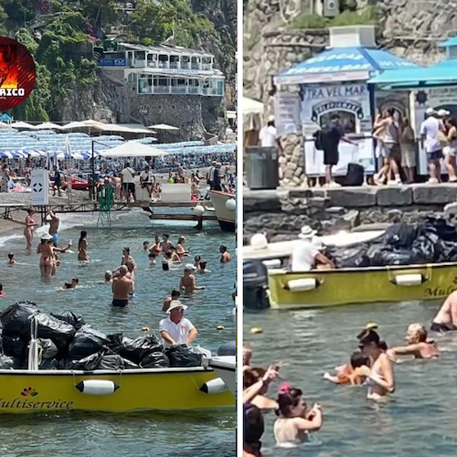 Scarico di rifiuti dagli yacht in pieno giorno a Positano: la segnalazione di Sata.Rico 