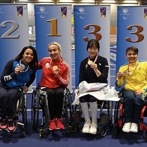 Scherma: medaglia d'argento per l'atleta beneventana Rossana Pasquino nella "Coppa del Mondo Paralimpica" di Pisa 