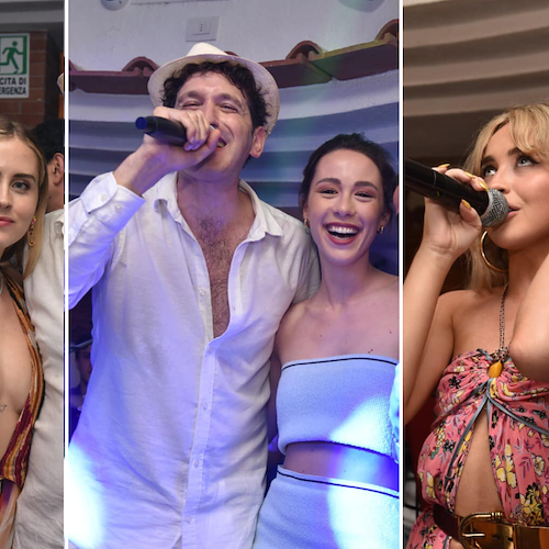 Sfilata di vip all'Anema e Core di Capri: Sabrina Carpenter, Valentina Ferragni e Aurora Ramazzotti