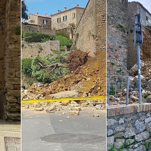 crollo di una porzione delle mura medievali nei pressi della Porta di San Felice<br />&copy; Giacomo Santi
