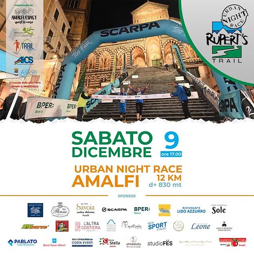Si corre di notte ad Amalfi con l’Urban Night Race, tra i 5 urban trail più belli d’Italia <br />&copy;