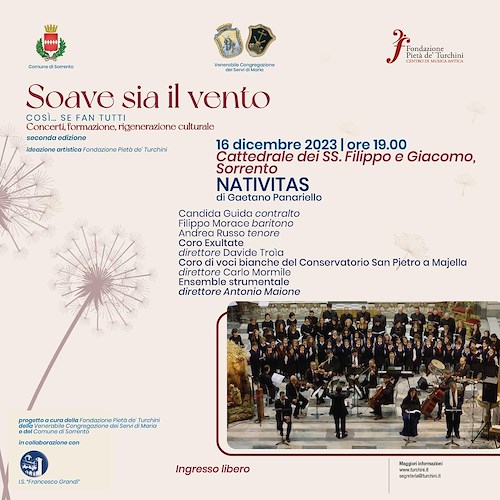 Sorrento, 16 dicembre il concerto "Navitas" di Gaetano Panariello in Cattedrale