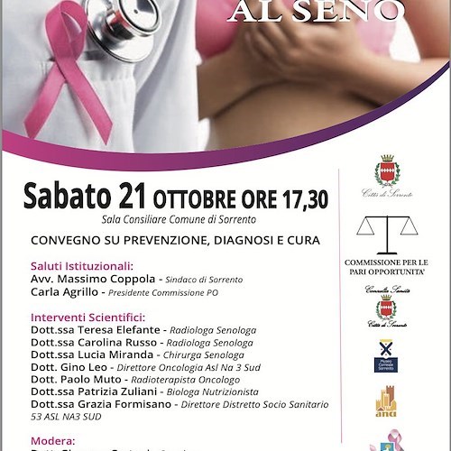 Sorrento, 21 ottobre nuovo appuntamento con "Ottobre in rosa"