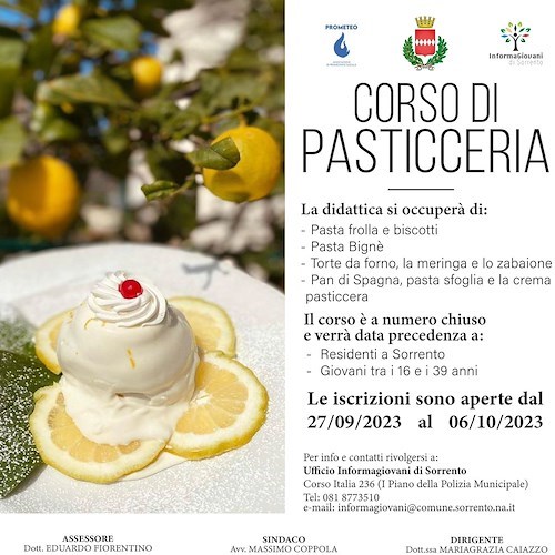 Corso di pasticceria <br />&copy; Comune di Sorrento