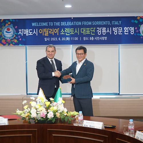 Sorrento, missione in Corea del Sud per una delegazione del Comune