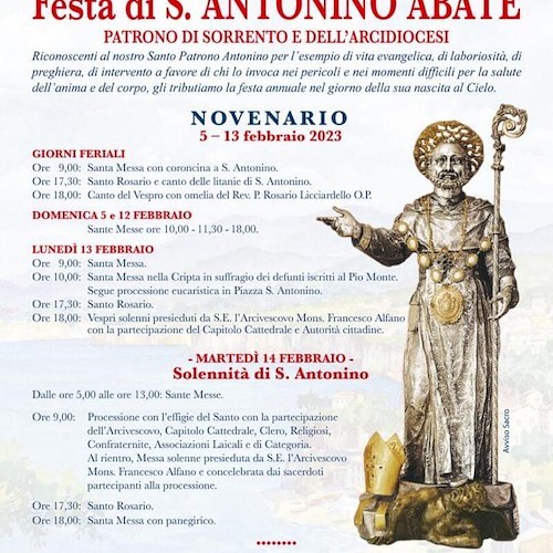 Sorrento si prepara a festeggiare Sant'Antonino / PROGRAMMA 