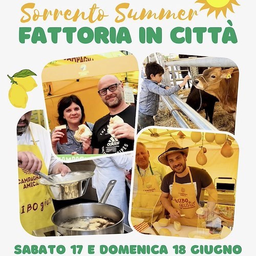 “Sorrento Summer”: un weekend tra fattoria degli animali, animazione e street food contadino
