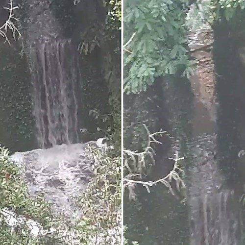 Torrente di fango e acqua di fogna scorre lungo la zona di via Talagnano,