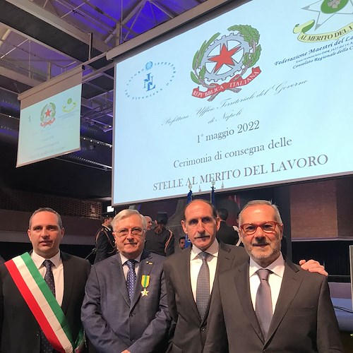 Stelle al merito del lavoro: a Napoli tre riconoscimenti per la Penisola Sorrentina