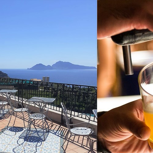 Sulla Terrazza “Capri” dell'Antico Francischiello di Massa Lubrense parte "A tutta birra"