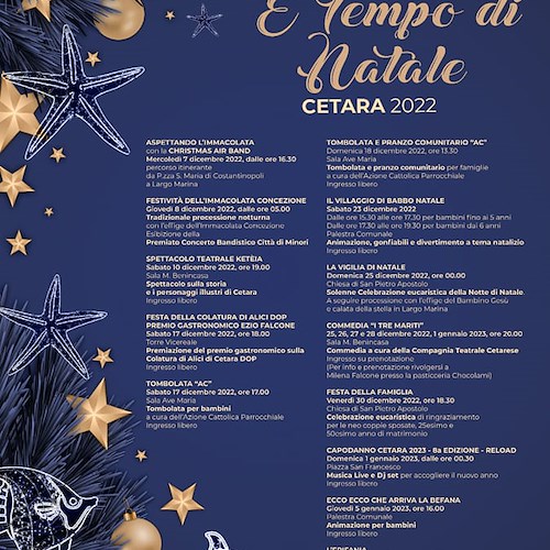 "È tempo di Natale", a Cetara parte il ricco programma di eventi 
