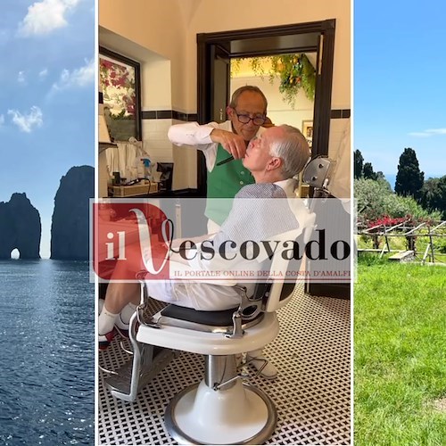 Tommy Hilfiger con la moglie Dee Ocleppo in vacanza tra Capri e la Costa d'Amalfi /foto