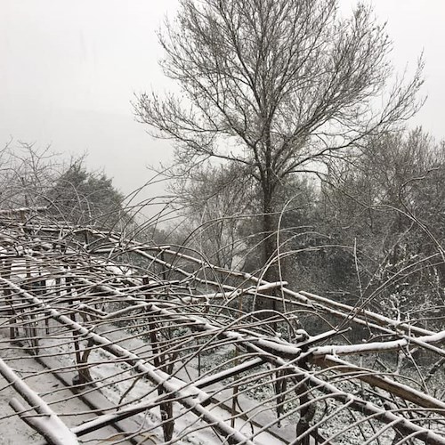 Torna la neve in Costiera Amalfitana, da stasera fiocchi fino ai 500 metri