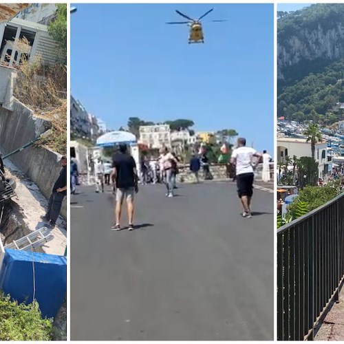 Tragedia a Capri: morto l'autista precipitato con il minibus sulla Marina Grande /VIDEO