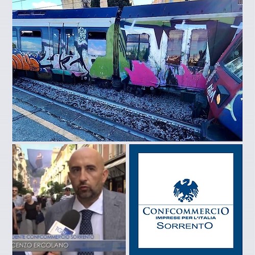 Treno deraglia alla stazione di Pompei, Confcommercio Sorrento: «Disservizi di Eav non trovano giustificazione»