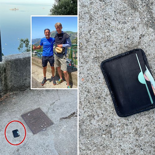 Turista svedese perde il portafogli prima di cena, lo ritrova Fabio Fusco al mattino /foto