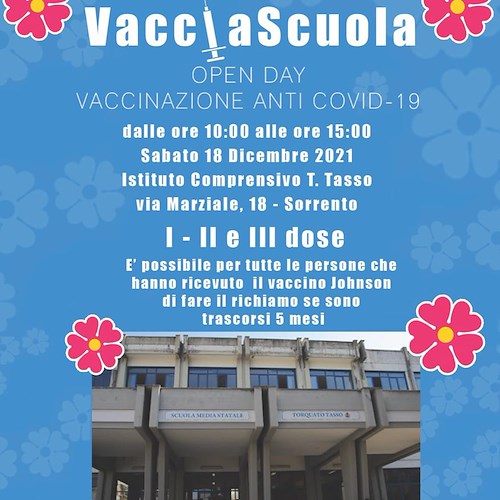 Vaccini, 18 dicembre Open Day all'Istituto T. Tasso di Sorrento 